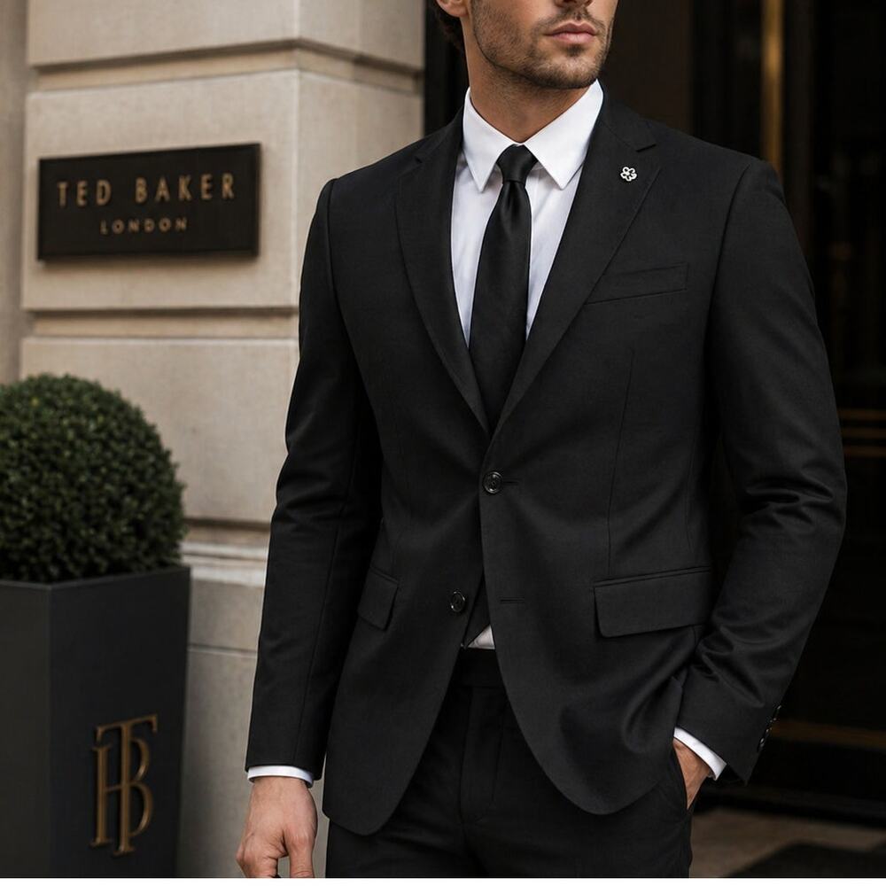 Ted Baker London Jarrow Wool Sport Coat Endurance Blazer Suit Jacket in Black